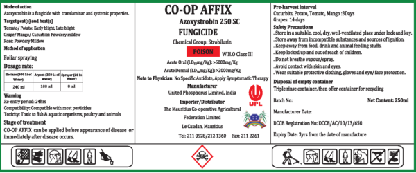 CO-OP AFFIX 250ML - THE MAURITIUS CO-OPERATIVE AGRICULTURAL FEDERATION LTD
